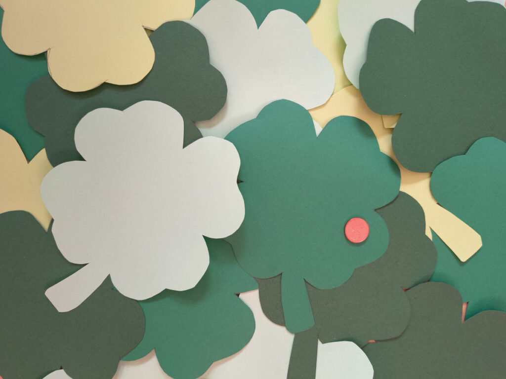 Gluecksklee mit Glueckspfennig